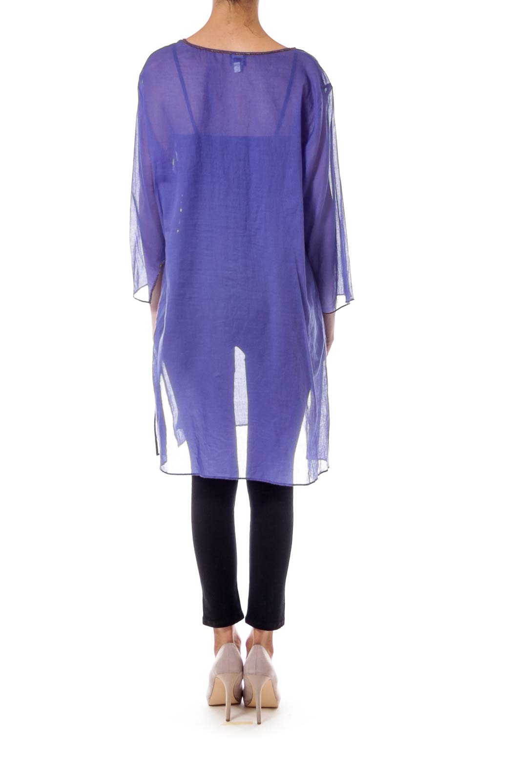 Purple See Through Tunic