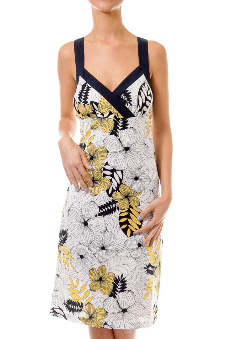 Black White & Yellow Sun Dress