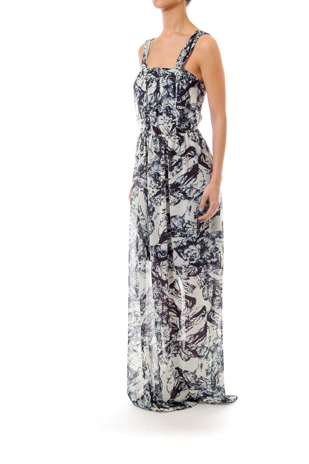 Blue Print Maxi Dress