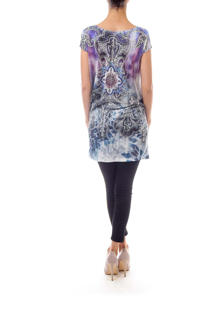 Blue and Purple Jewelled Top