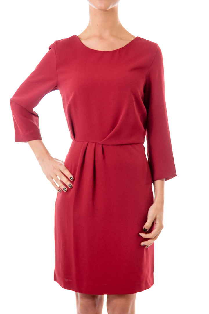 Maroon Sheath Dress