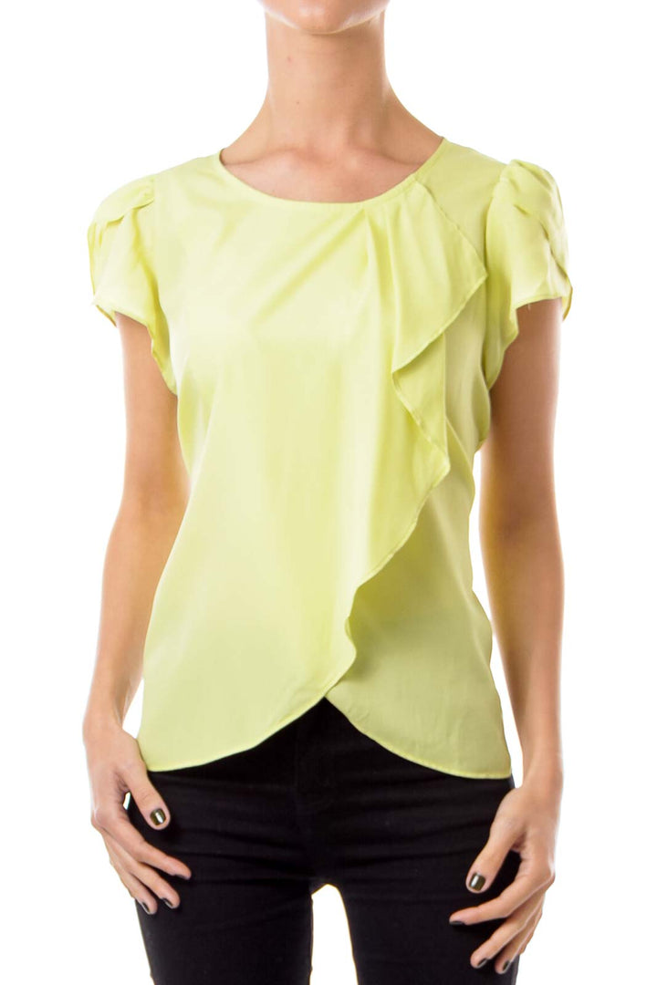 Lime Ruffled Top