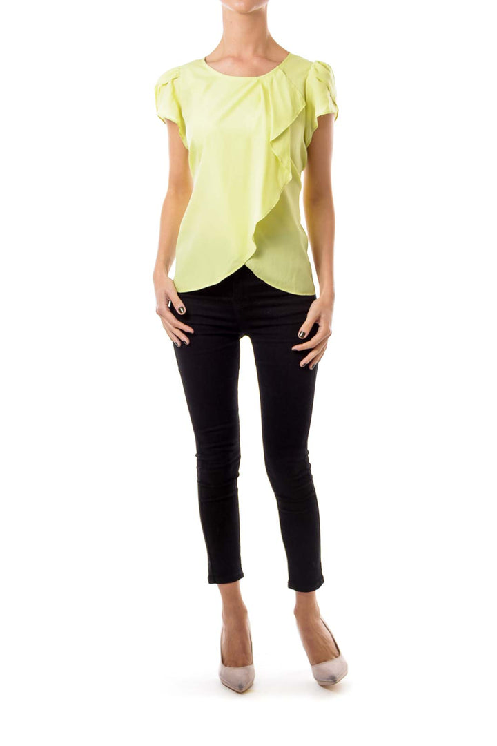 Lime Ruffled Top