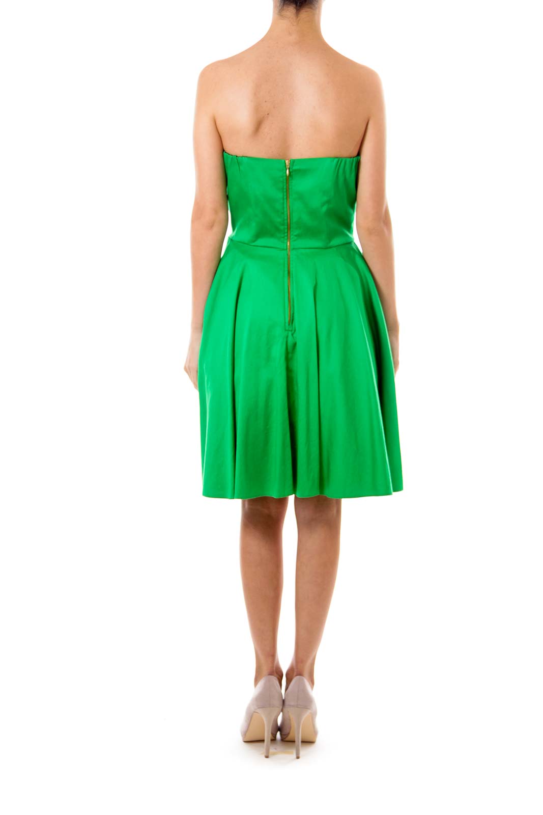 Green Strapless Cocktail Dress