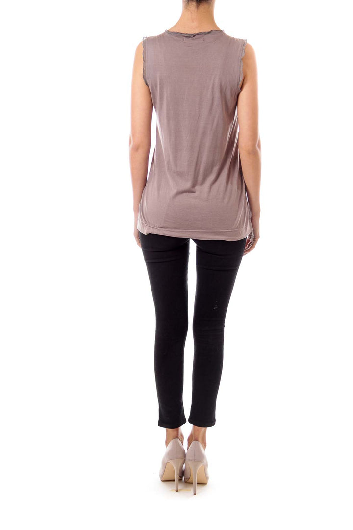 Brown and Taupe Layered Top