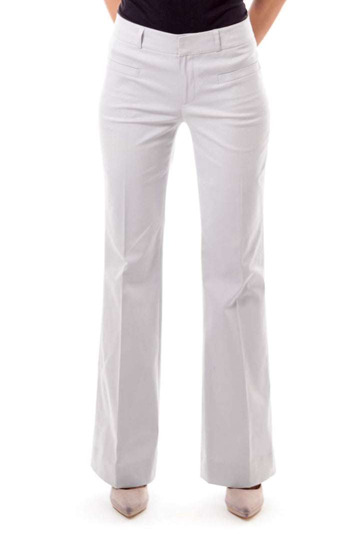 Light Gray Low Rise Straight Leg Trousers