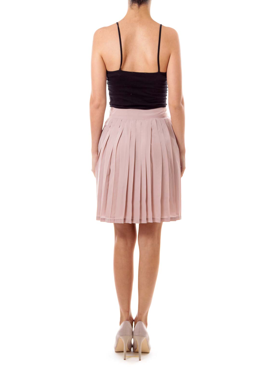 Dirty Beige Pleated Skirt