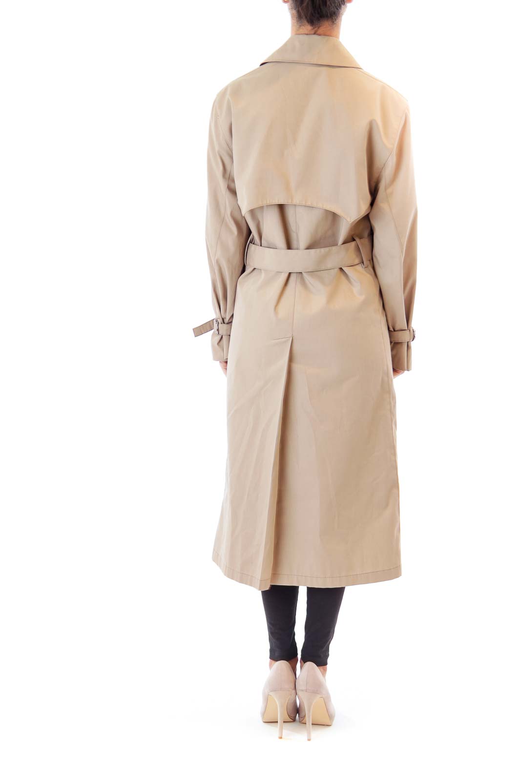 Beige Double Button Trench Coat