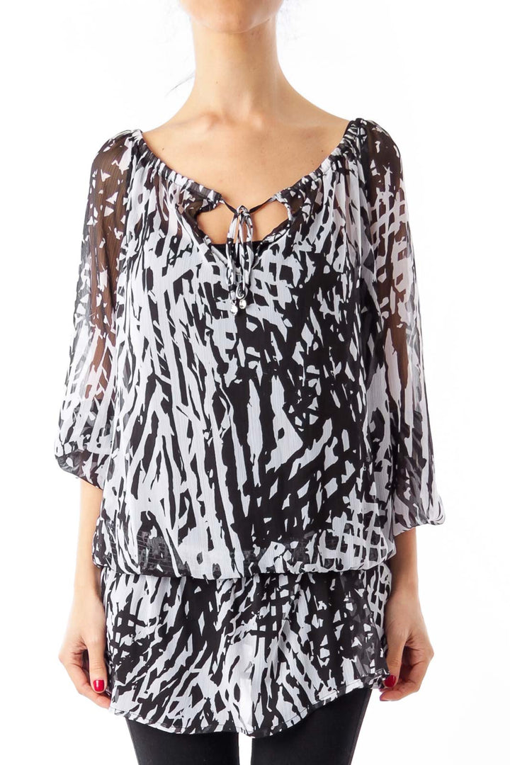 Black & White Pattern Blouse