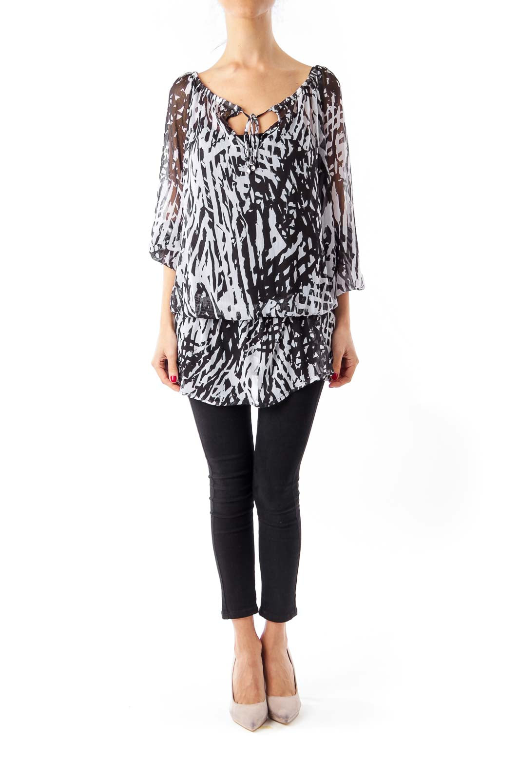 Black & White Pattern Blouse