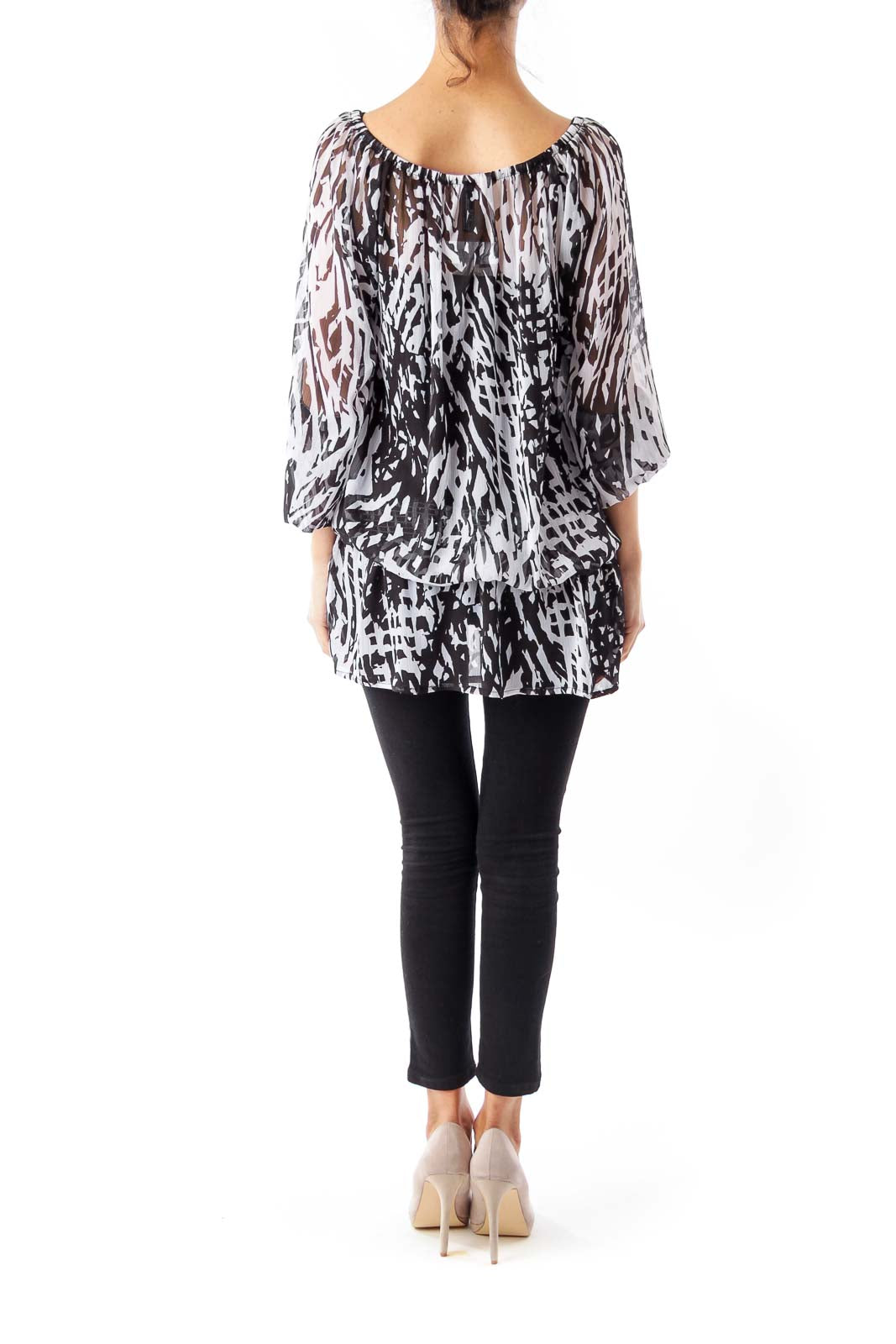 Black & White Pattern Blouse