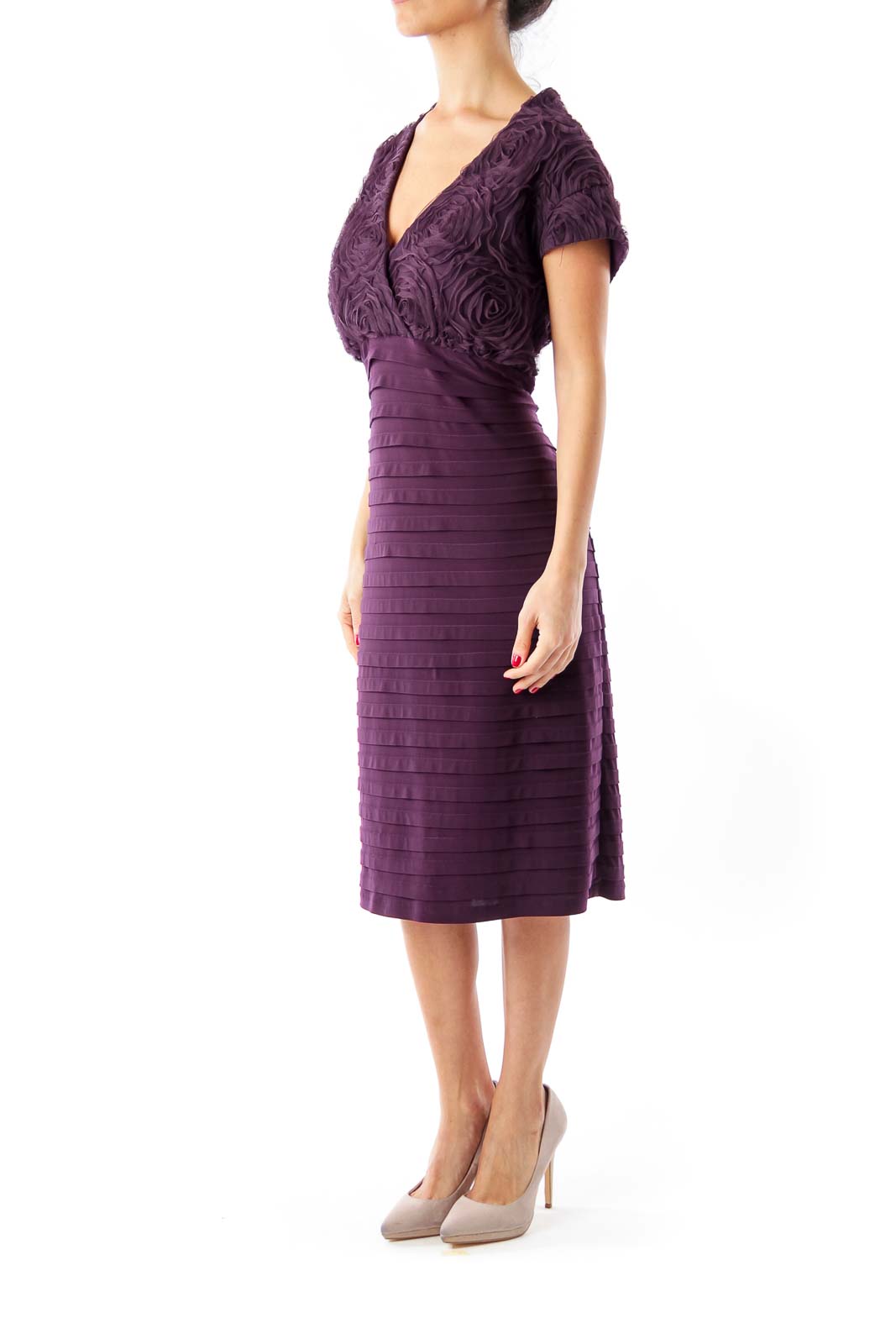 Plum Ruffle Dress