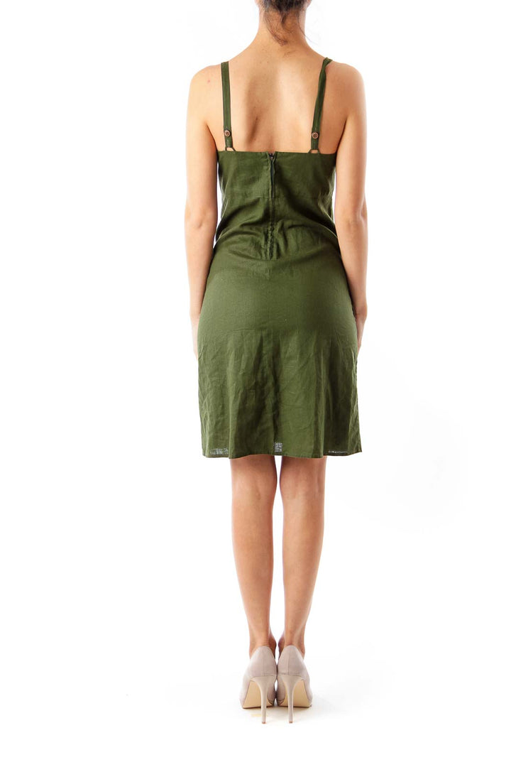 Army Green Slip Dress