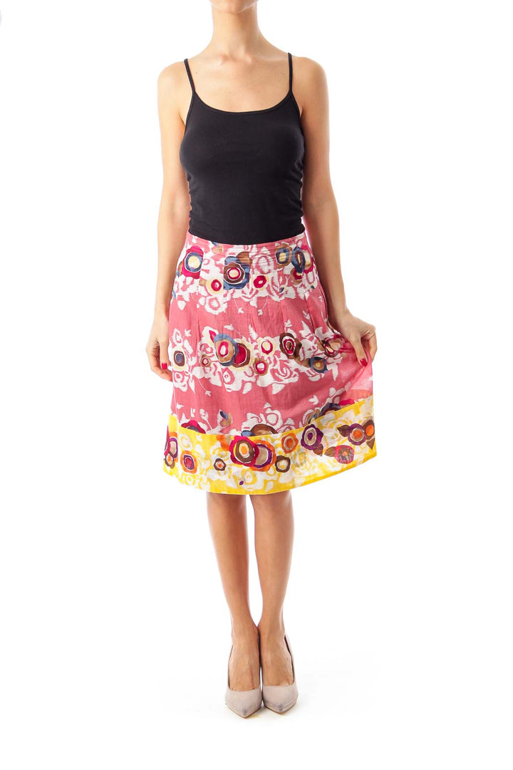 Rose Floral A-line Skirt