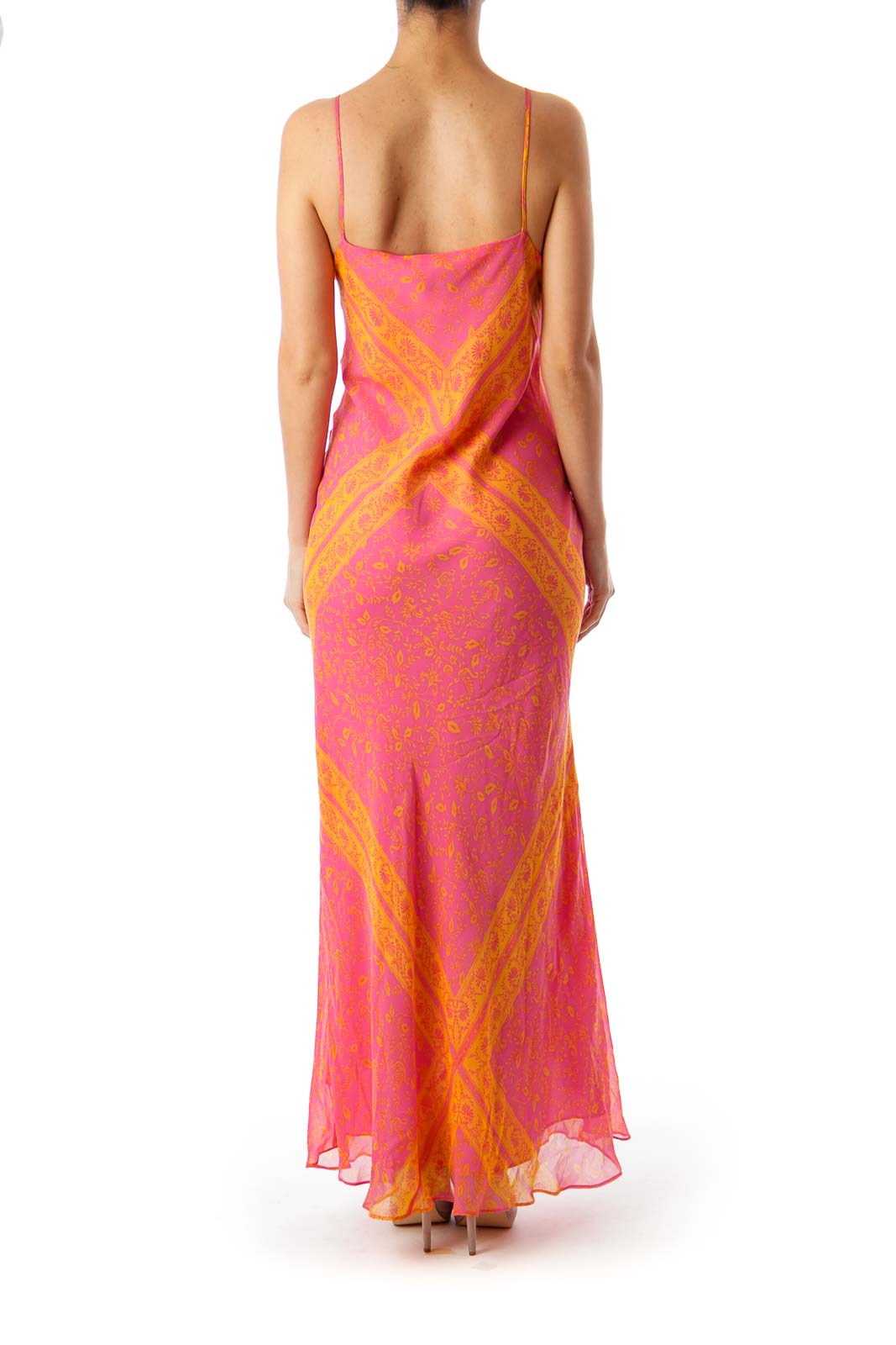 Pink & Orange Maxi Dress