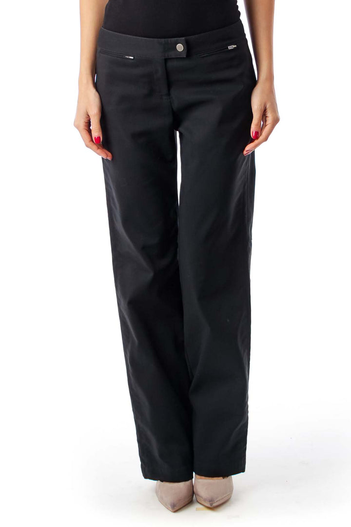 Black Straight Leg Pants