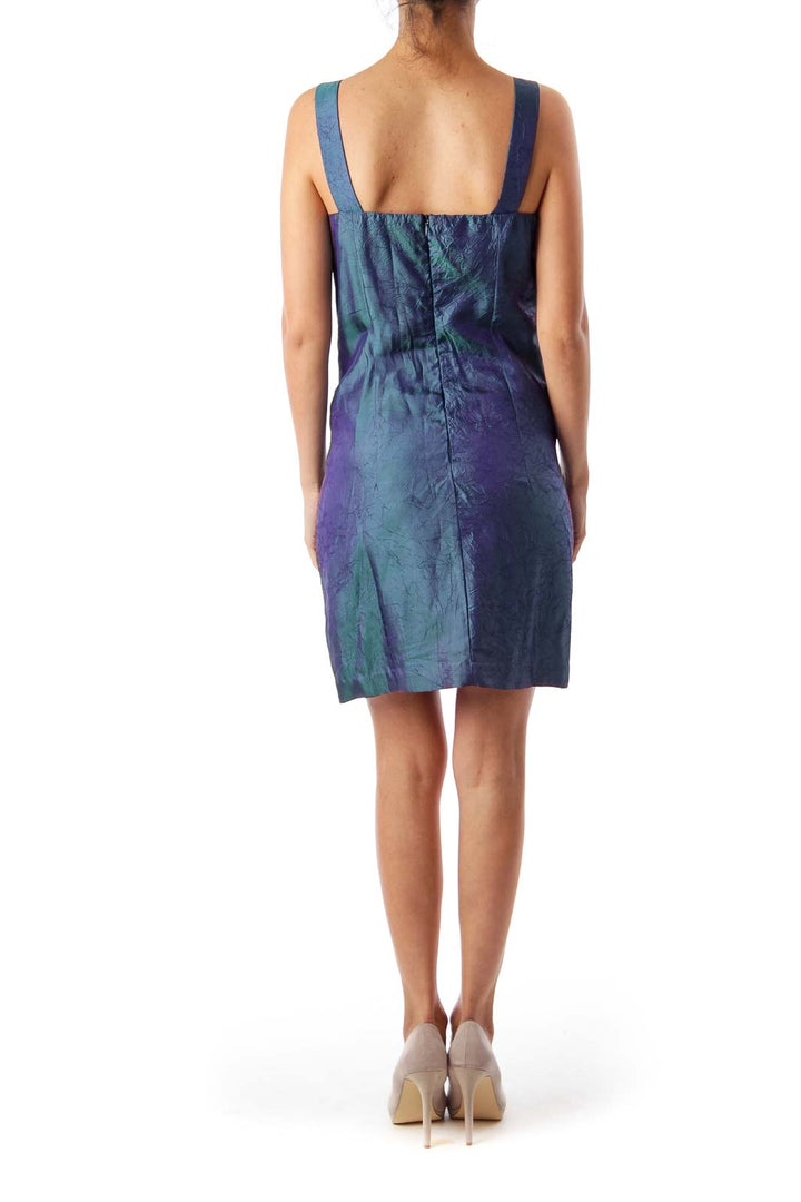 Blue & Purple Shear Sheath Dress