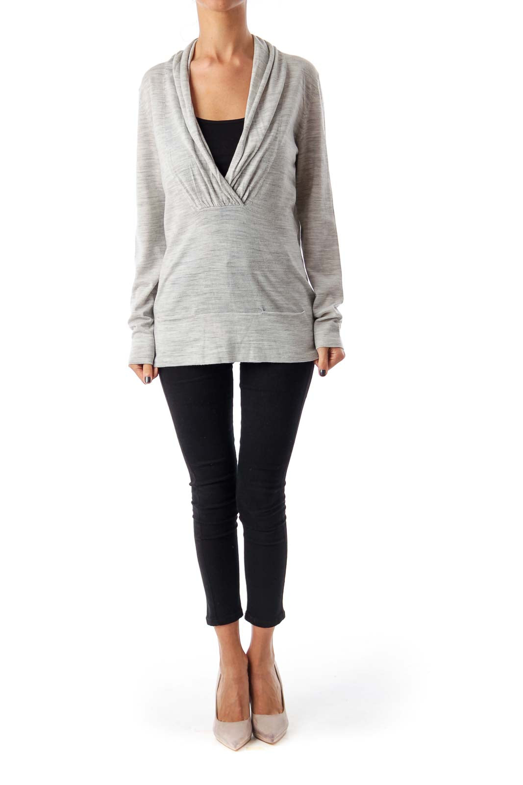 Gray Wool Cardigan