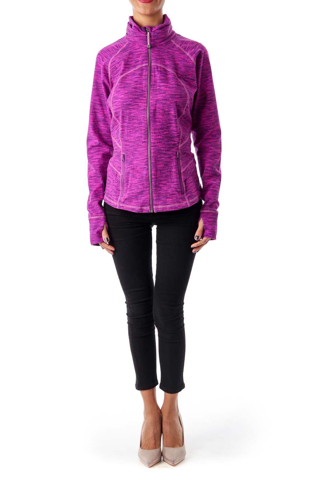 Fuchsia & Purple Zip Up Jacket