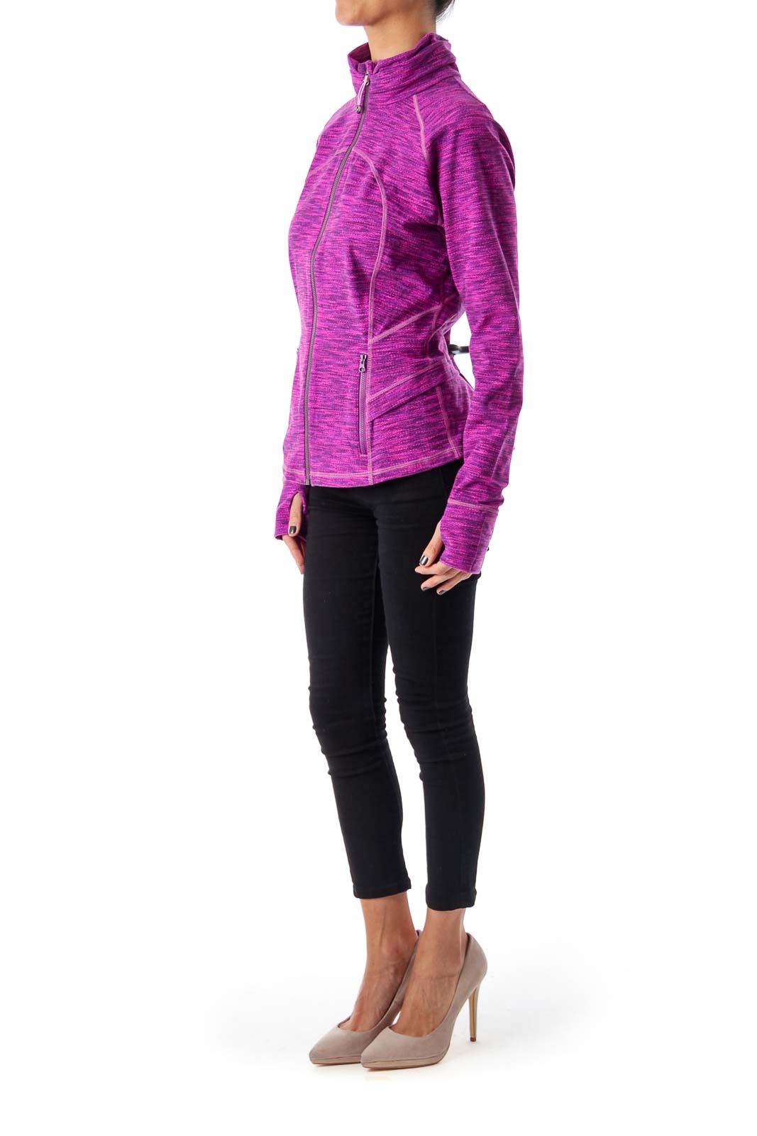 Fuchsia & Purple Zip Up Jacket