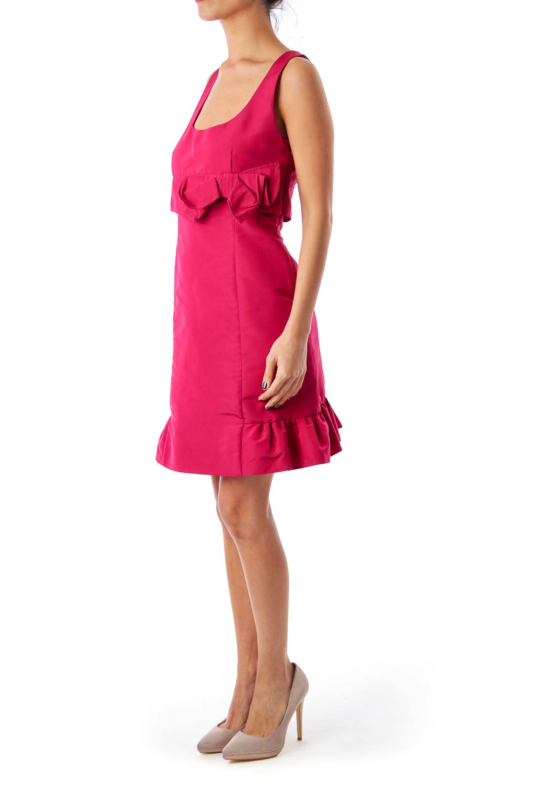 Fuchsia Ribbon Cocktail Dress