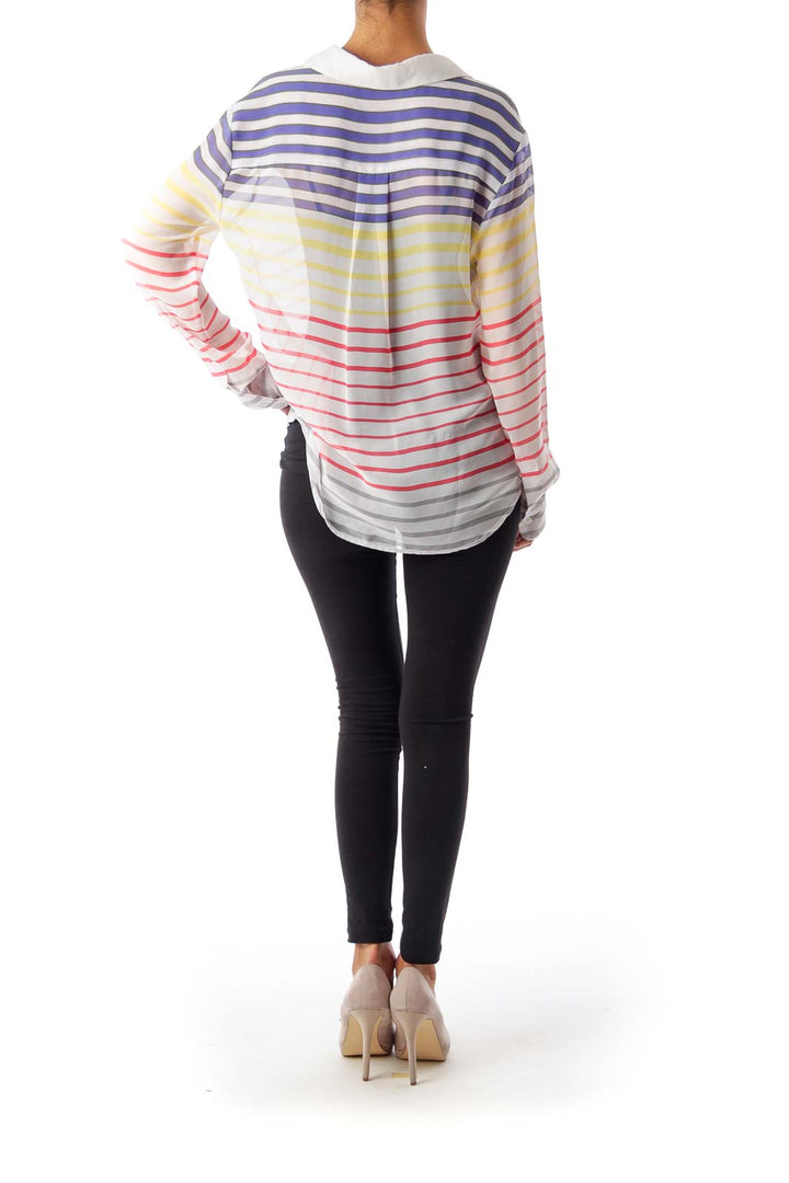 Multicolor Stripe Button Down Shirt