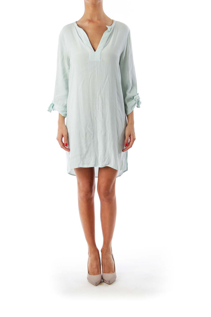 Mint V-Neck Shift Dress