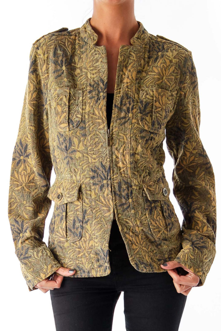 Green Jacquard Blazer