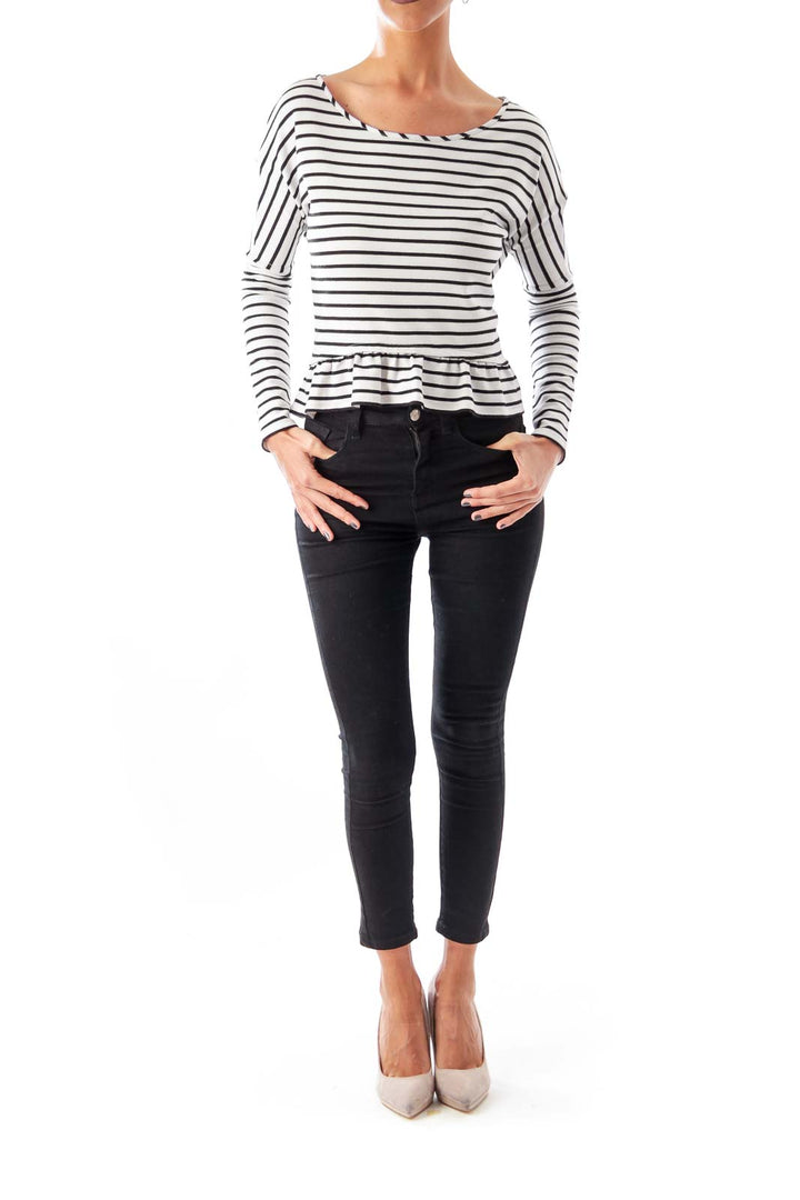 Black & White Crop Shirt