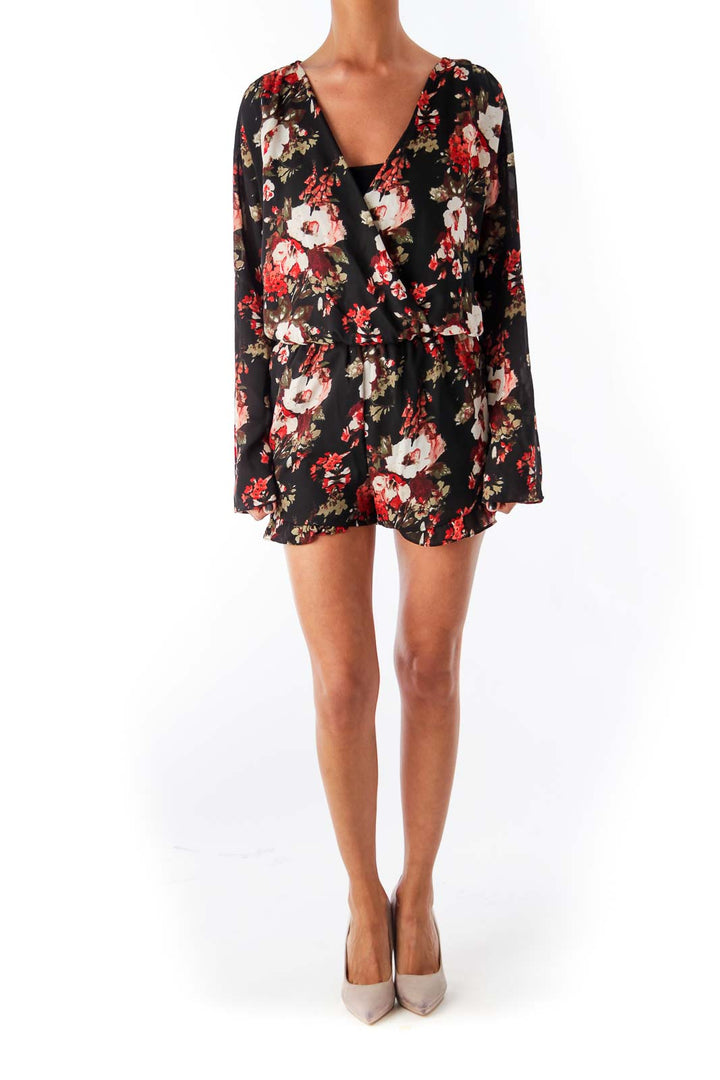 Floral Long Sleeve Romper