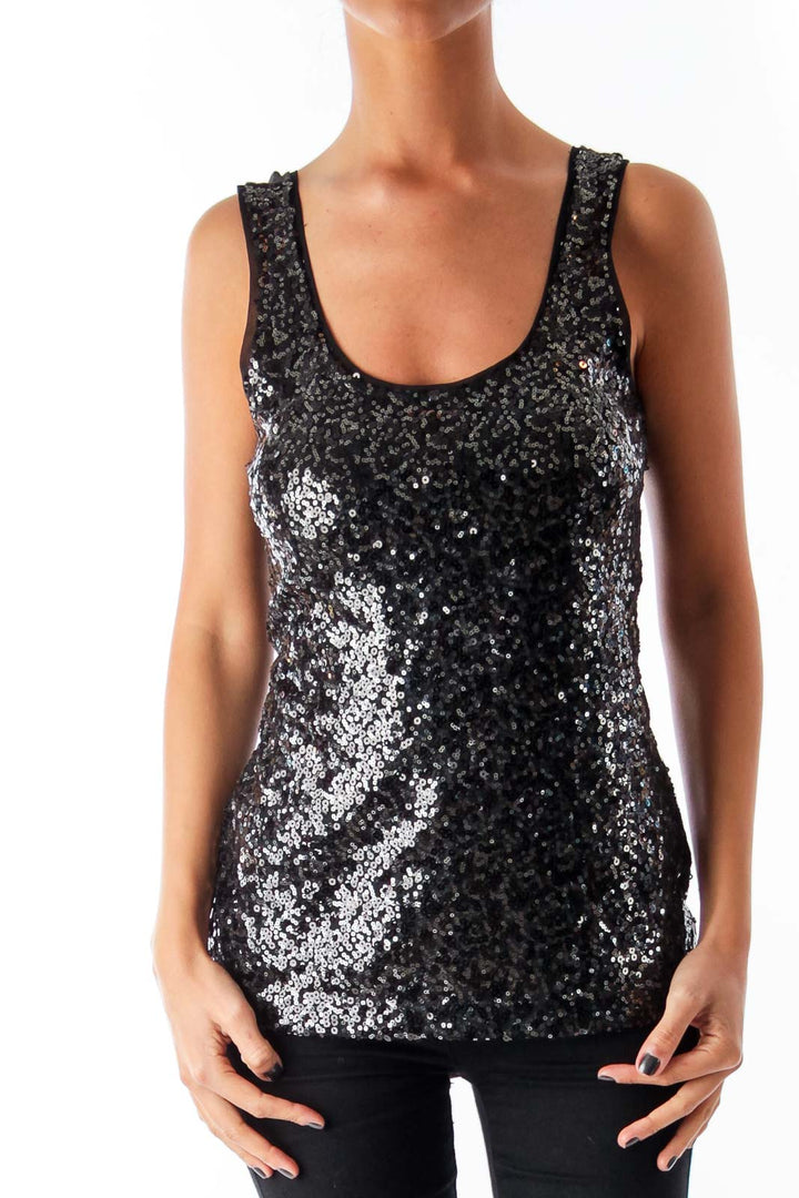 Black Sequin Top