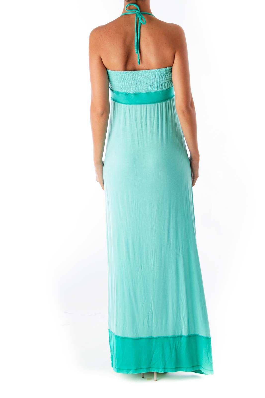 Green Strapless Long Dress