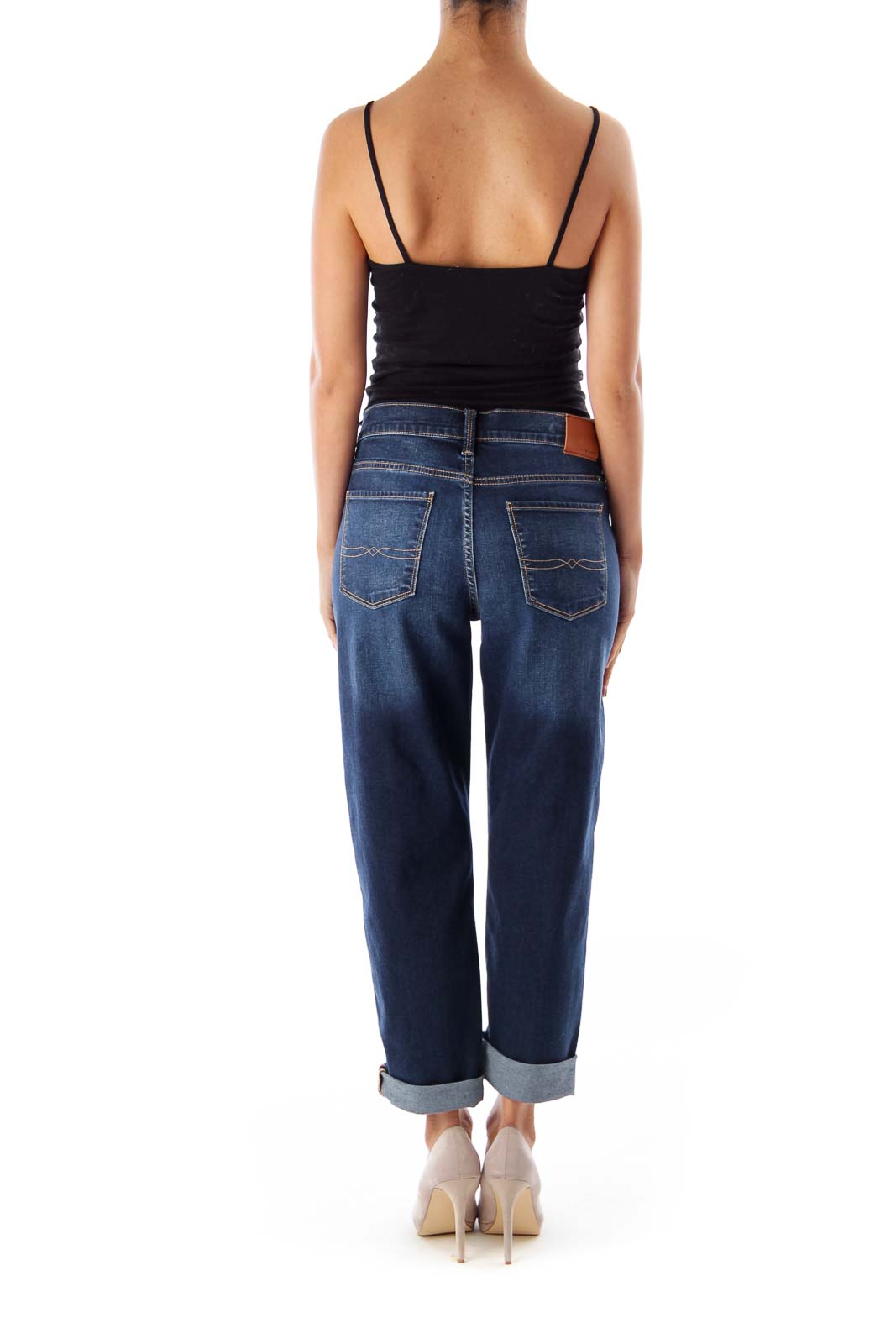 Blue Crop Boyfriend Denim