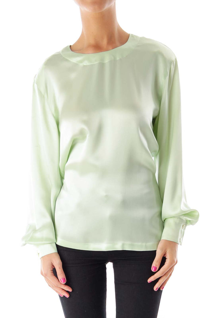 Light Green Silk Blouse