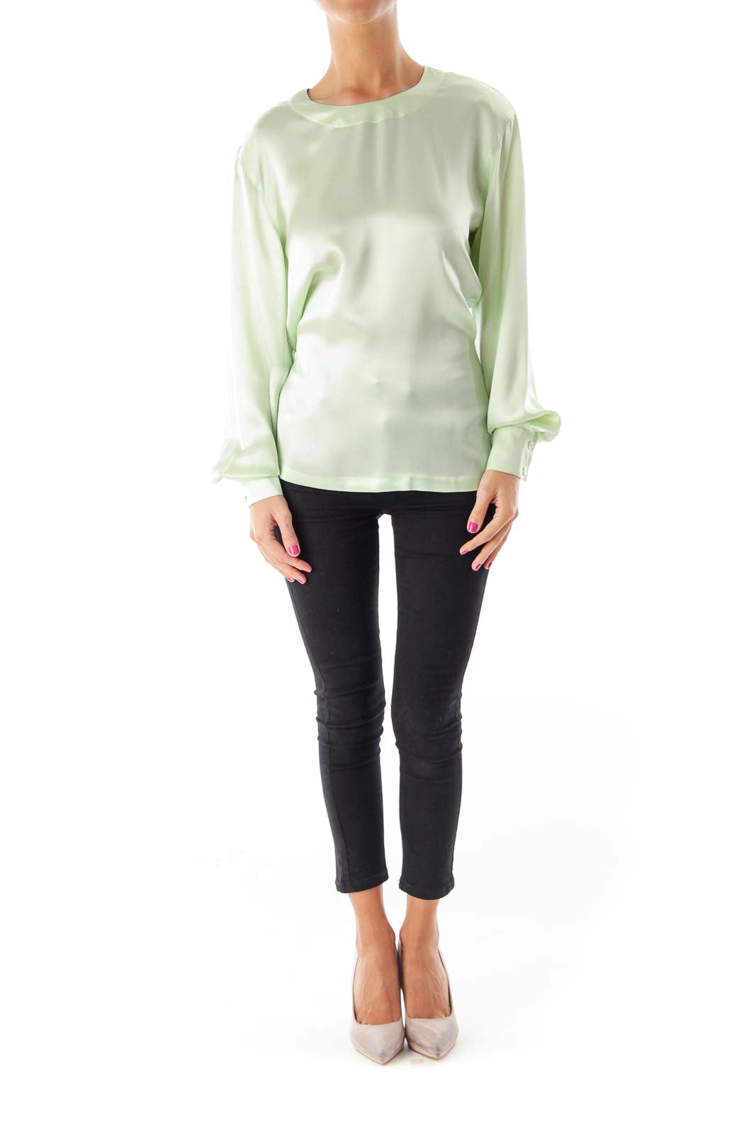 Light Green Silk Blouse