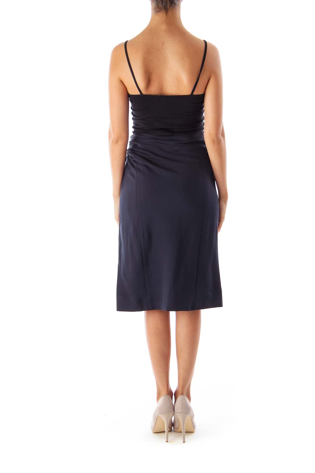 Navy Knee Length Skirt