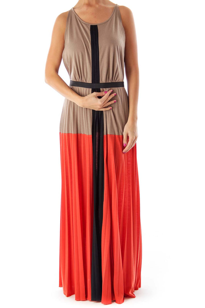 Color Block Maxi Dress