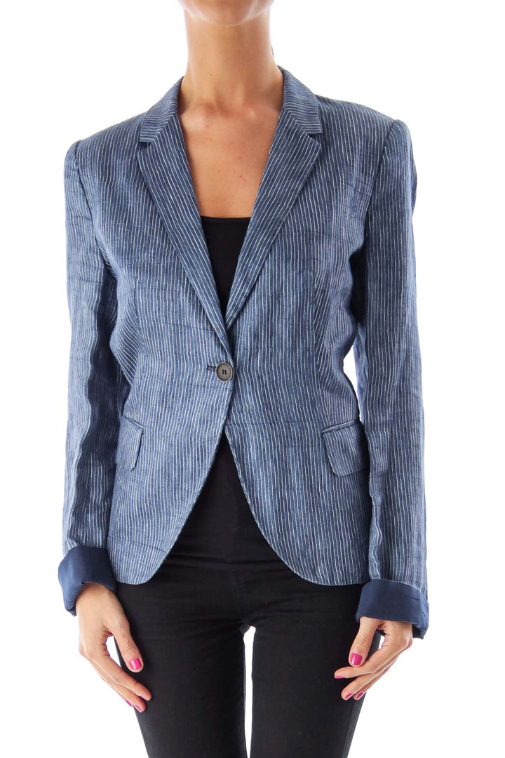 Blue Striped Blazer