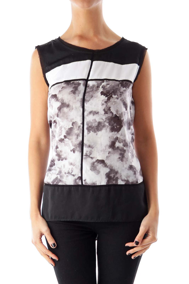 Black & White Print Petit Top