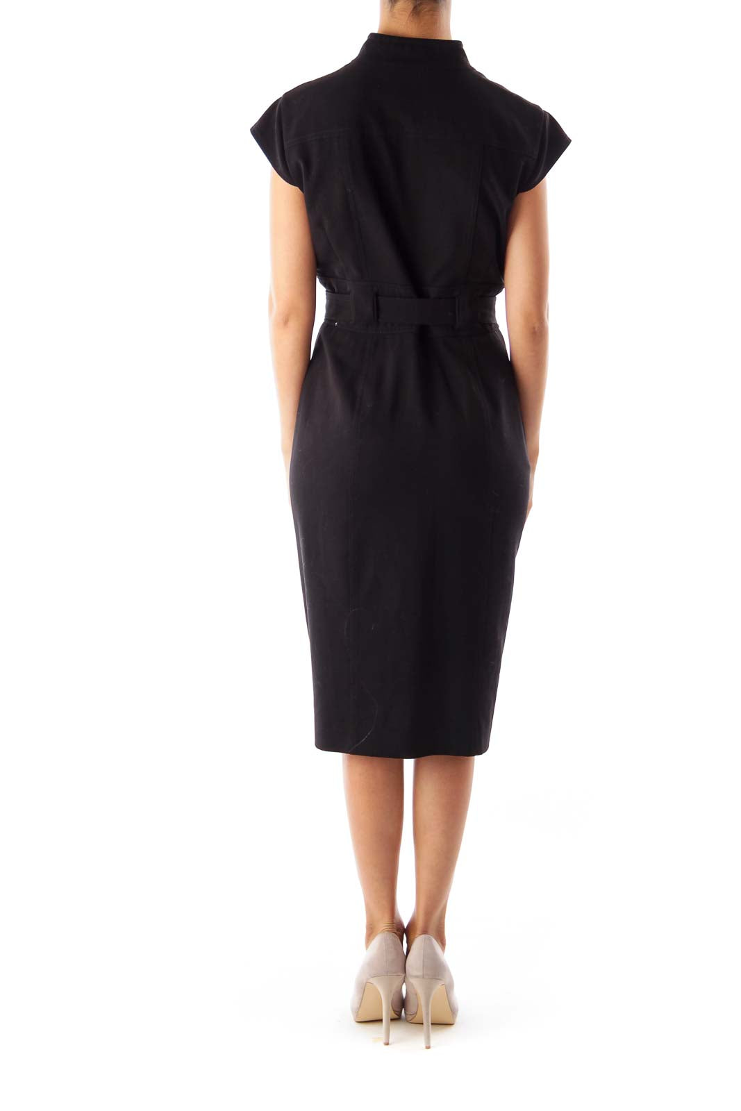 Black Cap Sleeve Dress