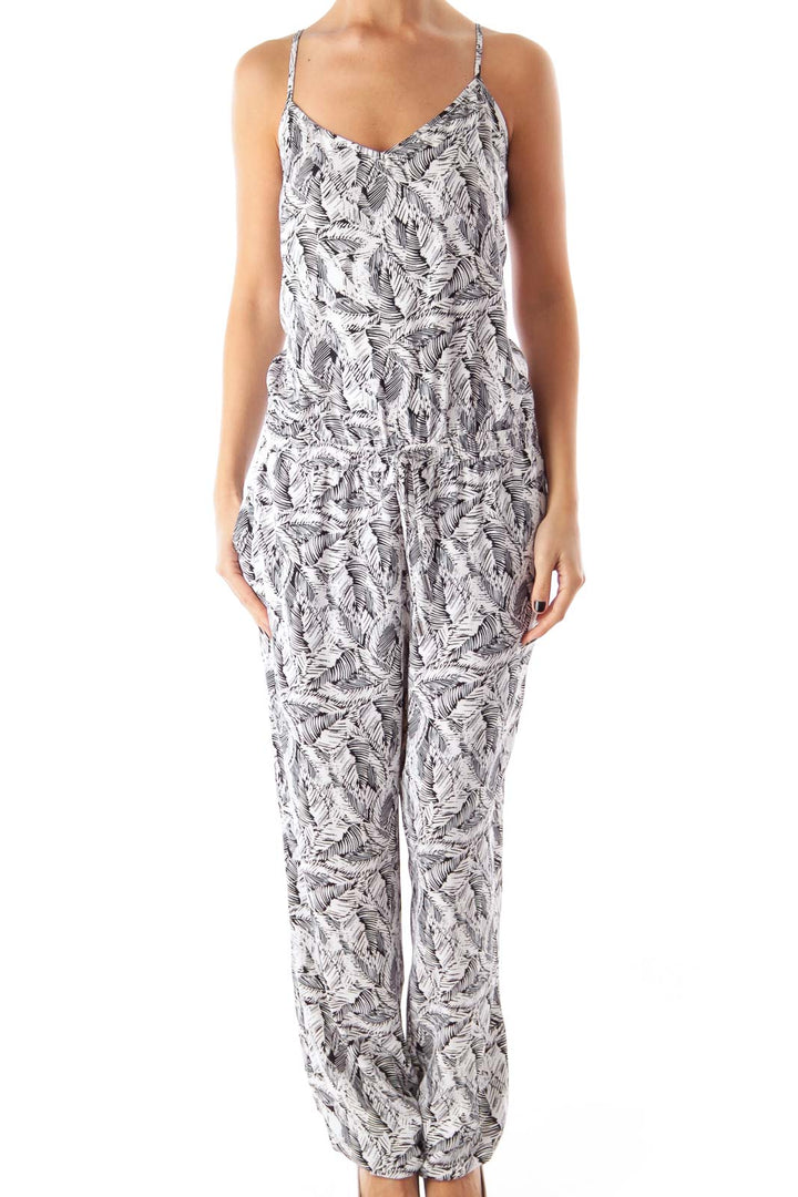 Black & White Print Jumpsuit