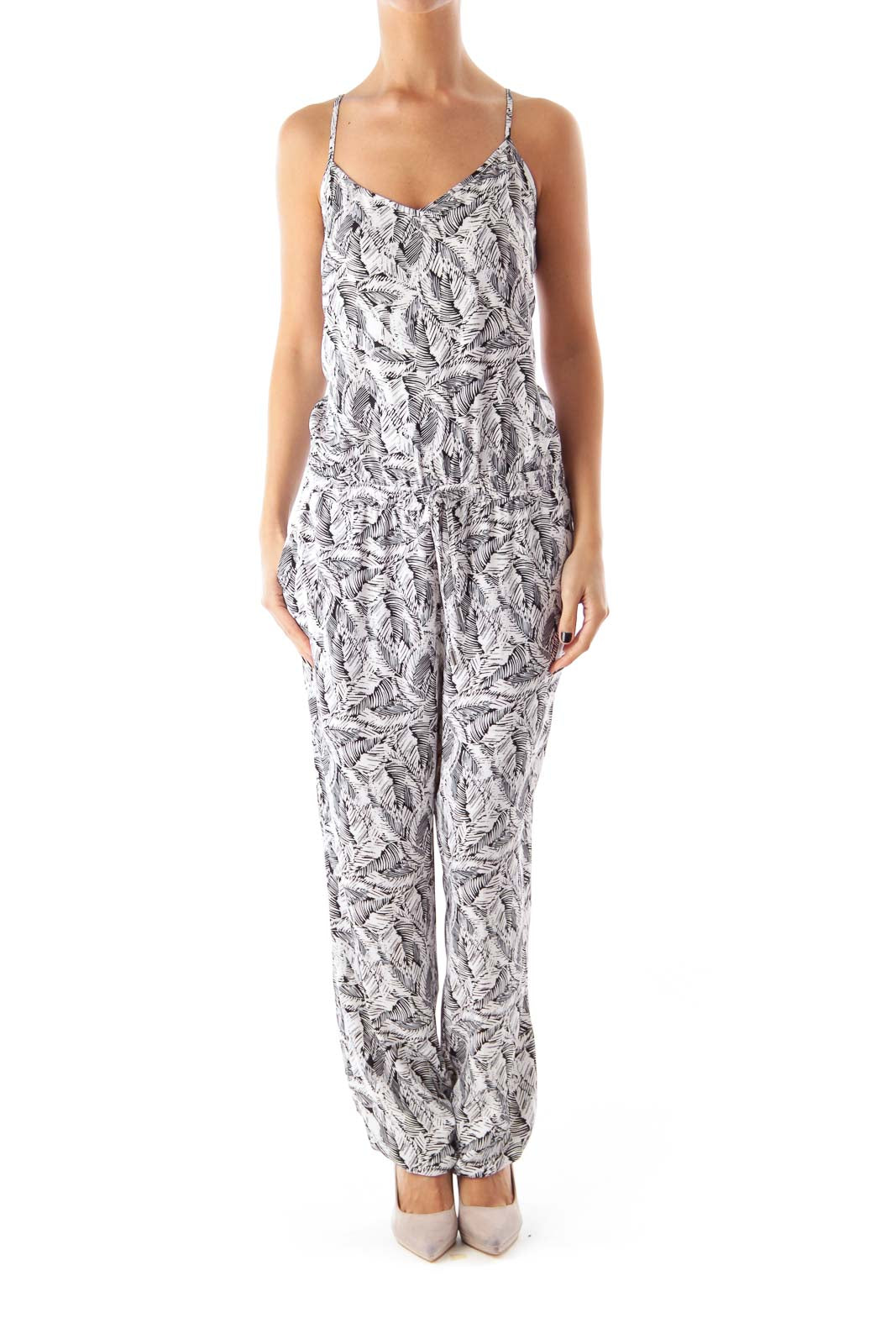 Black & White Print Jumpsuit