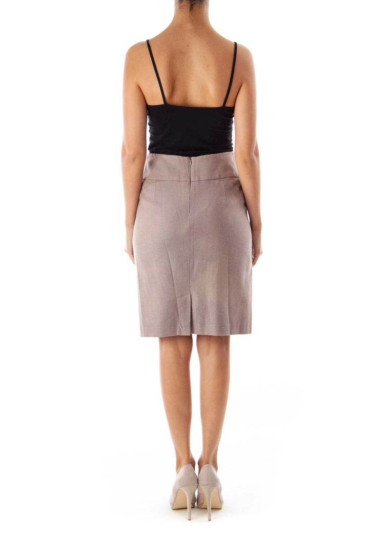 Brown Heather High Waist Skirt