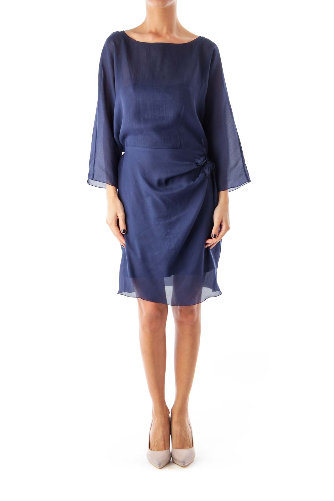 Blue Bat Sleeve Dress