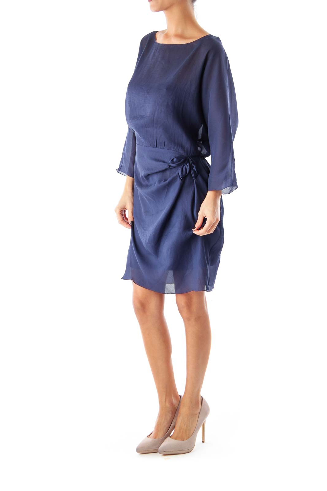 Blue Bat Sleeve Dress