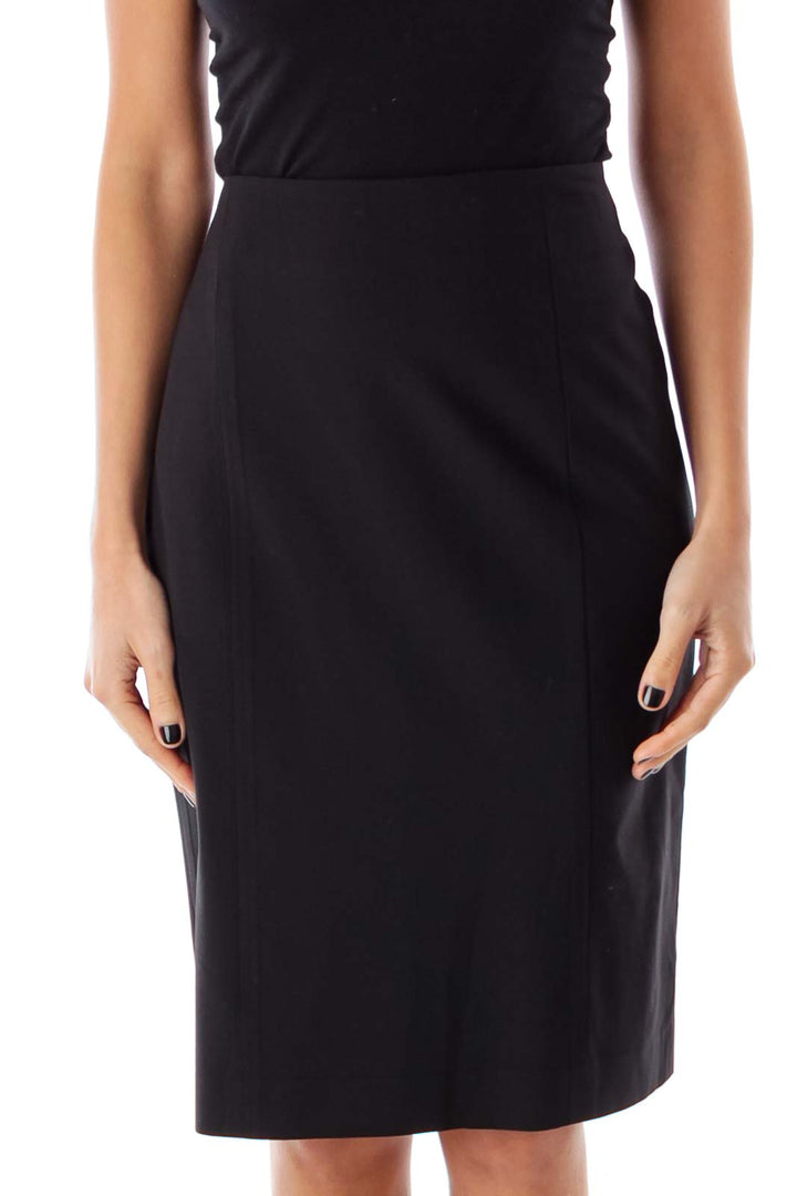 Black Midi Pencil Skirt