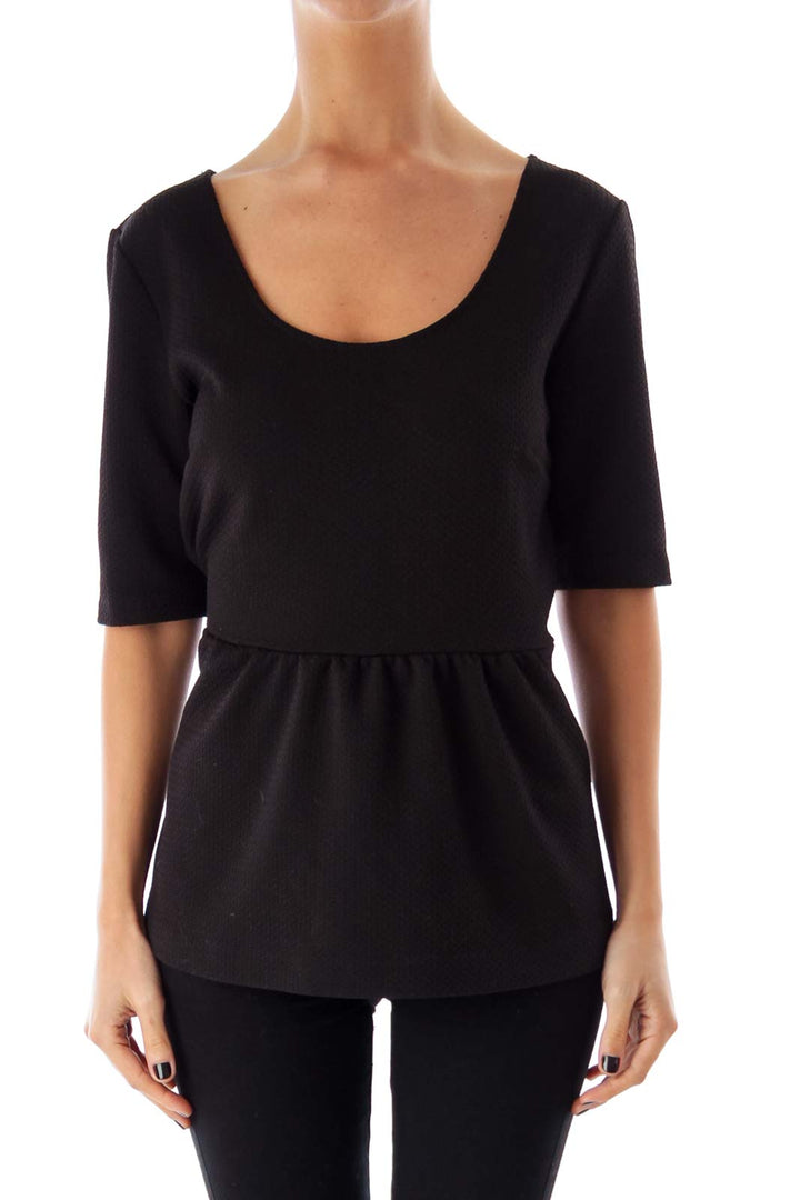 Black Peplum Top