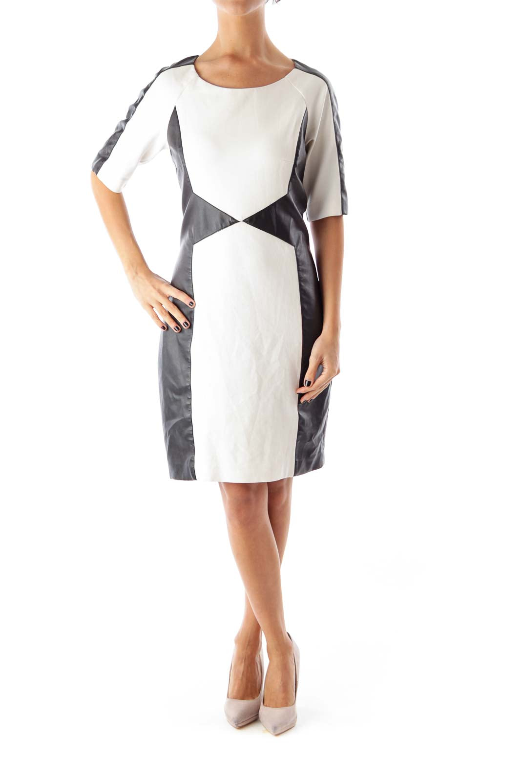 Black & White Color Block Dress