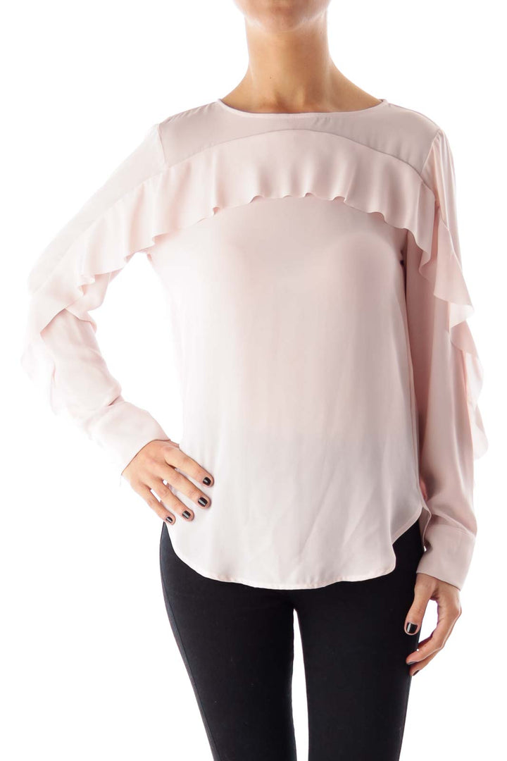 Light Pink Ruffle Blouse