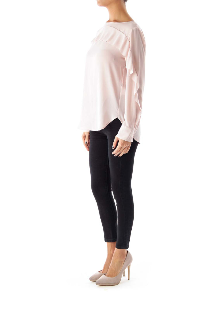 Light Pink Ruffle Blouse